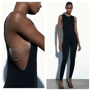 Zara NWT seamless jewel bodysuit